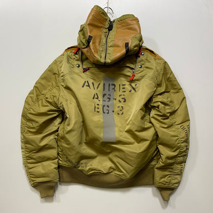 【中古美品】【メンズ】 AVIREX アヴィレックス 6182195 MA-1 REMODEL FLIGHT JACKET リモデル フライト ジャケット アウター 145-261028-kh-07-izu サイズ：L カラー：カーキ 万代Net店