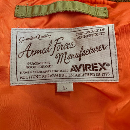 【中古美品】【メンズ】 AVIREX アヴィレックス 6182195 MA-1 REMODEL FLIGHT JACKET リモデル フライト ジャケット アウター 145-261028-kh-07-izu サイズ：L カラー：カーキ 万代Net店