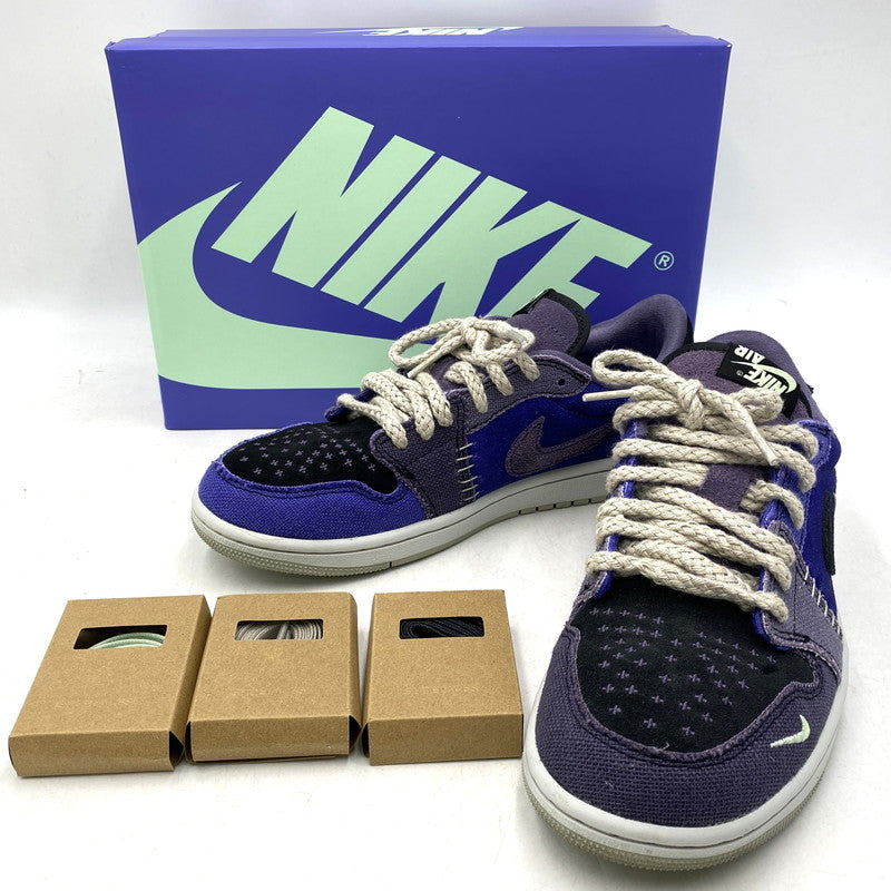 【中古品】【メンズ/レディース】 NIKE ナイキ×ZION WILLIAMSON ザイオン ウィリアムソン IH2309-500 AIR JORDAN 1 LOW OG エア ジョーダン ワン ロー オリジナル スニーカー シューズ 靴 160-261028-cs-16-izu サイズ：25cm カラー：REGENCY PURPLE/VAPOR GREEN 万代Net店