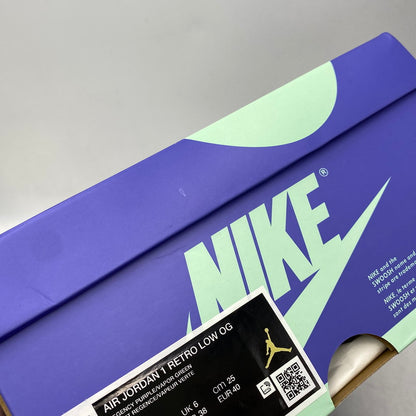 【中古品】【メンズ/レディース】 NIKE ナイキ×ZION WILLIAMSON ザイオン ウィリアムソン IH2309-500 AIR JORDAN 1 LOW OG エア ジョーダン ワン ロー オリジナル スニーカー シューズ 靴 160-261028-cs-16-izu サイズ：25cm カラー：REGENCY PURPLE/VAPOR GREEN 万代Net店
