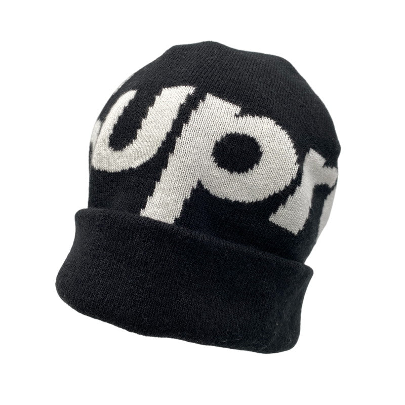 【中古品】【メンズ/レディース】 SUPREME シュプリーム 23FW BIG LOGO BEANIE ビッグ ロゴ ビーニー 帽子 185-261028-cs-12-izu サイズ：ONESIZE カラー：ブラック 万代Net店