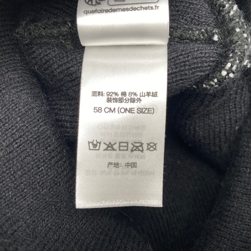 【中古品】【メンズ/レディース】 SUPREME シュプリーム 23FW BIG LOGO BEANIE ビッグ ロゴ ビーニー 帽子 185-261028-cs-12-izu サイズ：ONESIZE カラー：ブラック 万代Net店