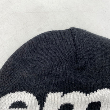 【中古品】【メンズ/レディース】 SUPREME シュプリーム 23FW BIG LOGO BEANIE ビッグ ロゴ ビーニー 帽子 185-261028-cs-12-izu サイズ：ONESIZE カラー：ブラック 万代Net店