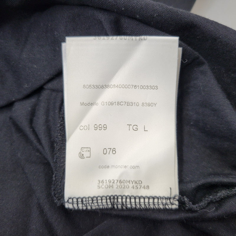【中古品】【メンズ】 MONCLER モンクレール G10918C7B310 MAGLIA T-SHIRT マリア Tシャツ トップス 半袖 141-261029-ya-17-izu サイズ：L カラー：ブラック 万代Net店