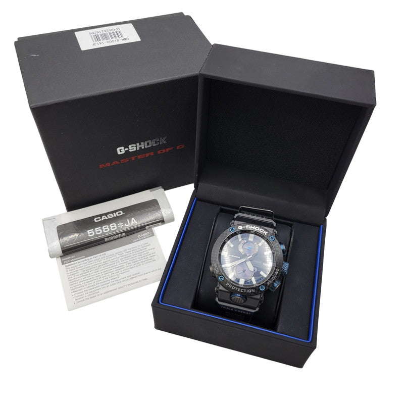 【中古品】【メンズ/レディース】 G-SHOCK ジーショック GWR-B1000 GRAVITYMASTER SOLAR DIGITAL WATCH グラビティマスター ソーラー デジタル 時計 腕時計 196-261029-ay-05-izu サイズ：46.2 × 46.4 × 16.9 mm カラー：ブラック×ブルー 万代Net店