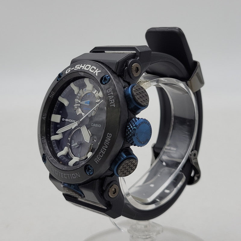 【中古品】【メンズ/レディース】 G-SHOCK ジーショック GWR-B1000 GRAVITYMASTER SOLAR DIGITAL WATCH グラビティマスター ソーラー デジタル 時計 腕時計 196-261029-ay-05-izu サイズ：46.2 × 46.4 × 16.9 mm カラー：ブラック×ブルー 万代Net店