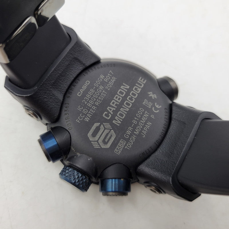 【中古品】【メンズ/レディース】 G-SHOCK ジーショック GWR-B1000 GRAVITYMASTER SOLAR DIGITAL WATCH グラビティマスター ソーラー デジタル 時計 腕時計 196-261029-ay-05-izu サイズ：46.2 × 46.4 × 16.9 mm カラー：ブラック×ブルー 万代Net店