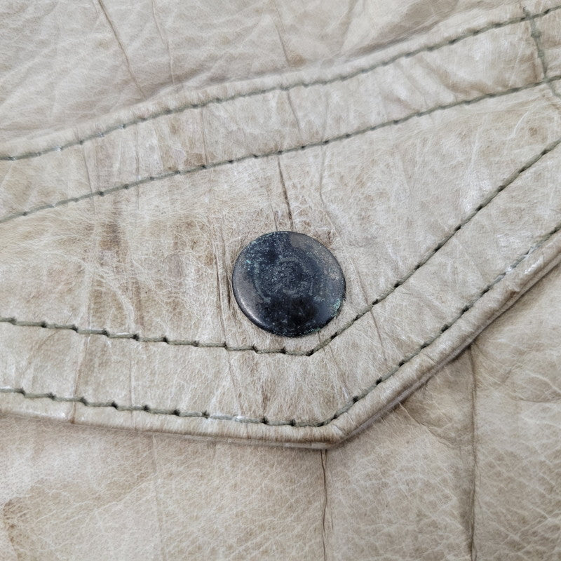 【現状渡し品】【メンズ】 REPLAY リプレイ LEATHER JACKET レザー ジャケット アウター 141-261029-yn-02-izu サイズ：S カラー：ベージュ 万代Net店