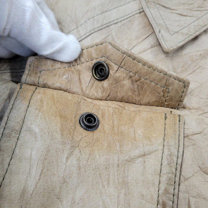 【現状渡し品】【メンズ】 REPLAY リプレイ LEATHER JACKET レザー ジャケット アウター 141-261029-yn-02-izu サイズ：S カラー：ベージュ 万代Net店