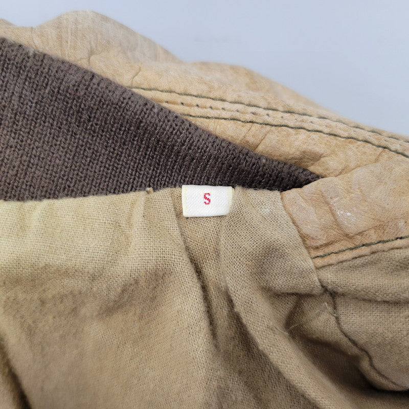 【現状渡し品】【メンズ】 REPLAY リプレイ LEATHER JACKET レザー ジャケット アウター 141-261029-yn-02-izu サイズ：S カラー：ベージュ 万代Net店