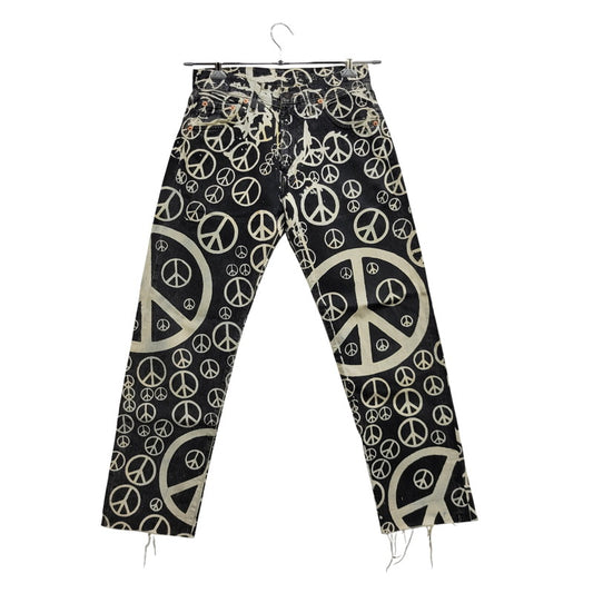 【中古品】【メンズ】 LEVI'S VINTAGE CLOTHING リーバイスビンテージクロージング 551ZXX PEACE MARK DENIM PANTS ピース マーク デニム パンツ ズボン ボトムス 156-261029-ya-18-izu サイズ：28 カラー：ブラック×ホワイト 万代Net店