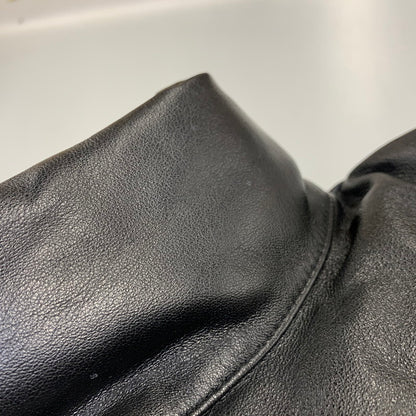 【中古品】【メンズ】 KAMIYA カミヤ G17BL011-0 LEATHER DOWN JACKET レザー ダウン ジャケット アウター 140-261030-cs-23-izu サイズ：XL カラー：ブラック 万代Net店