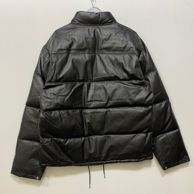 【中古品】【メンズ】 KAMIYA カミヤ G17BL011-0 LEATHER DOWN JACKET レザー ダウン ジャケット アウター 140-261030-cs-23-izu サイズ：XL カラー：ブラック 万代Net店