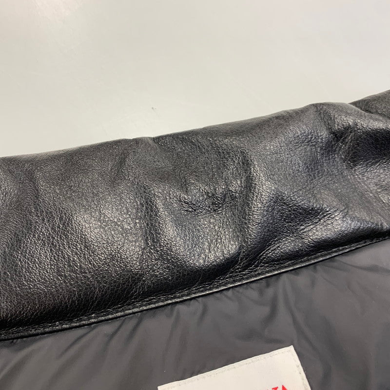 【中古品】【メンズ】 KAMIYA カミヤ G17BL011-0 LEATHER DOWN JACKET レザー ダウン ジャケット アウター 140-261030-cs-23-izu サイズ：XL カラー：ブラック 万代Net店