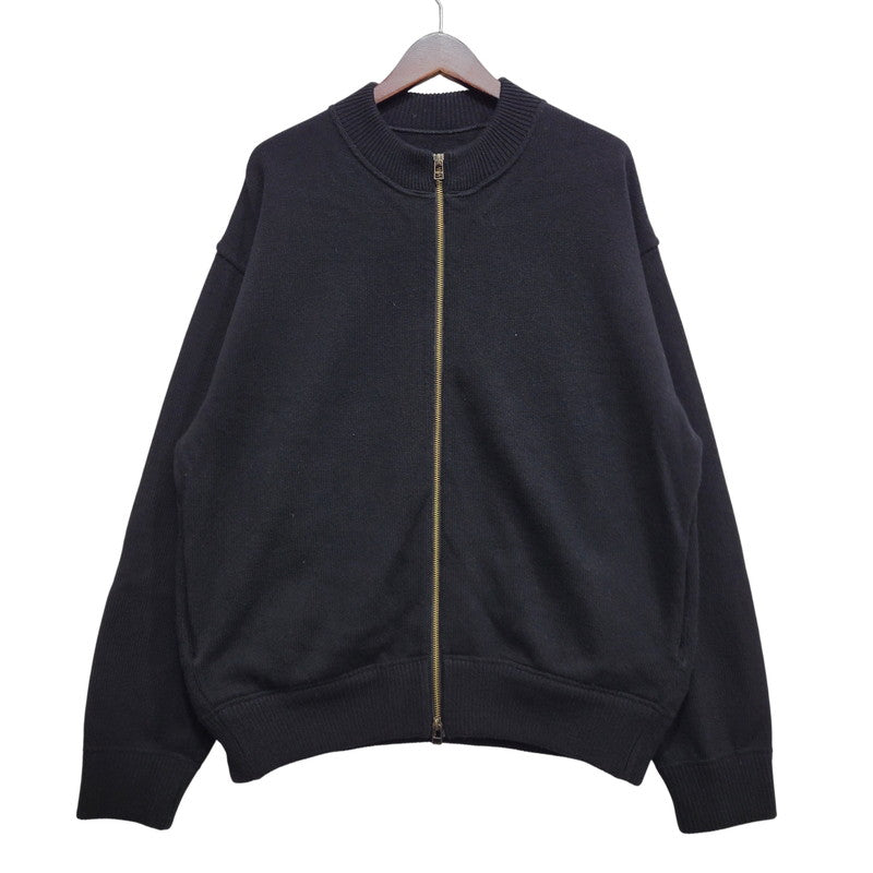 【中古品】【メンズ】 CREPUSCULE クレプスキュール 2303-032 WOOL ZIP CARDIGAN ウール ジップ カーディガン トップス 長袖 140-261029-ya-15-izu サイズ：2 カラー：ブラック 万代Net店