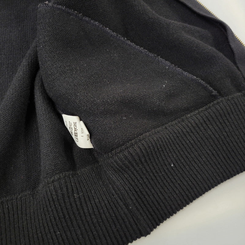 【中古品】【メンズ】 CREPUSCULE クレプスキュール 2303-032 WOOL ZIP CARDIGAN ウール ジップ カーディガン トップス 長袖 140-261029-ya-15-izu サイズ：2 カラー：ブラック 万代Net店