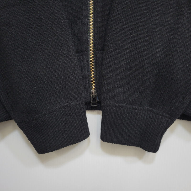 【中古品】【メンズ】 CREPUSCULE クレプスキュール 2303-032 WOOL ZIP CARDIGAN ウール ジップ カーディガン トップス 長袖 140-261029-ya-15-izu サイズ：2 カラー：ブラック 万代Net店