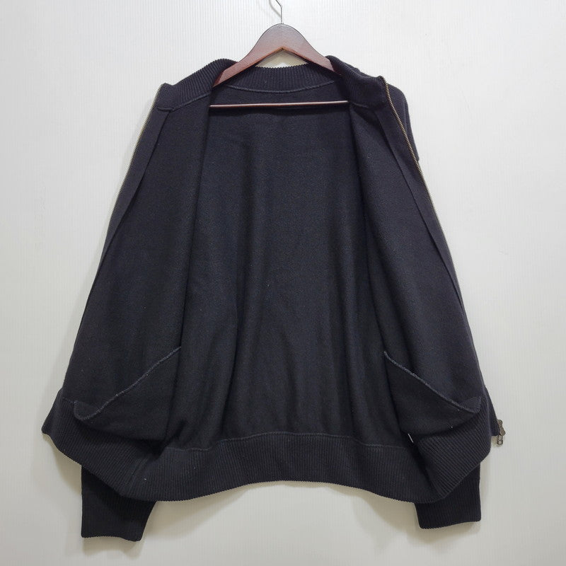【中古品】【メンズ】 CREPUSCULE クレプスキュール 2303-032 WOOL ZIP CARDIGAN ウール ジップ カーディガン トップス 長袖 140-261029-ya-15-izu サイズ：2 カラー：ブラック 万代Net店