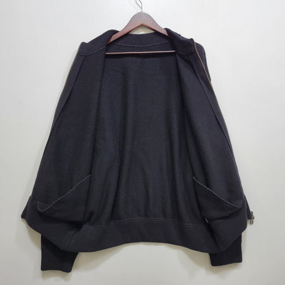 【中古品】【メンズ】 CREPUSCULE クレプスキュール 2303-032 WOOL ZIP CARDIGAN ウール ジップ カーディガン トップス 長袖 140-261029-ya-15-izu サイズ：2 カラー：ブラック 万代Net店
