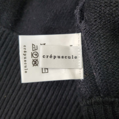 【中古品】【メンズ】 CREPUSCULE クレプスキュール 2303-032 WOOL ZIP CARDIGAN ウール ジップ カーディガン トップス 長袖 140-261029-ya-15-izu サイズ：2 カラー：ブラック 万代Net店
