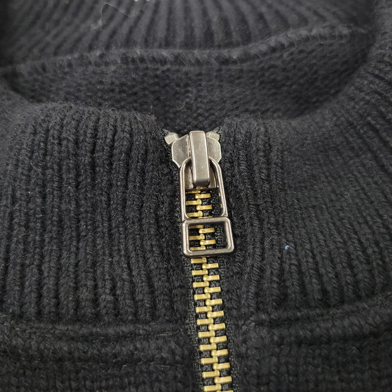 【中古品】【メンズ】 CREPUSCULE クレプスキュール 2303-032 WOOL ZIP CARDIGAN ウール ジップ カーディガン トップス 長袖 140-261029-ya-15-izu サイズ：2 カラー：ブラック 万代Net店