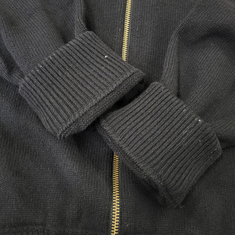 【中古品】【メンズ】 CREPUSCULE クレプスキュール 2303-032 WOOL ZIP CARDIGAN ウール ジップ カーディガン トップス 長袖 140-261029-ya-15-izu サイズ：2 カラー：ブラック 万代Net店