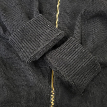 【中古品】【メンズ】 CREPUSCULE クレプスキュール 2303-032 WOOL ZIP CARDIGAN ウール ジップ カーディガン トップス 長袖 140-261029-ya-15-izu サイズ：2 カラー：ブラック 万代Net店