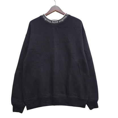 【中古品】【メンズ】 ACNE STUDIOS アクネストゥディオズ FN-MN-SWEA000080 LOGO CREWNECK SWEATSHIRT ロゴ クルーネック スウェットシャツ トップス 長袖 141-261029-ya-16-izu サイズ：S カラー：ブラック 万代Net店