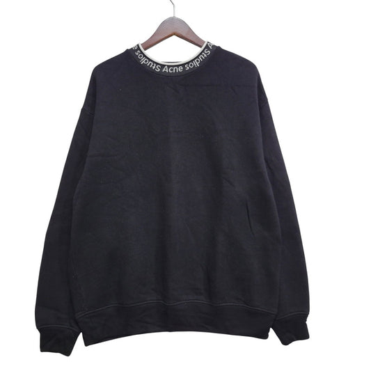【中古品】【メンズ】 ACNE STUDIOS アクネストゥディオズ FN-MN-SWEA000080 LOGO CREWNECK SWEATSHIRT ロゴ クルーネック スウェットシャツ トップス 長袖 141-261029-ya-16-izu サイズ：S カラー：ブラック 万代Net店