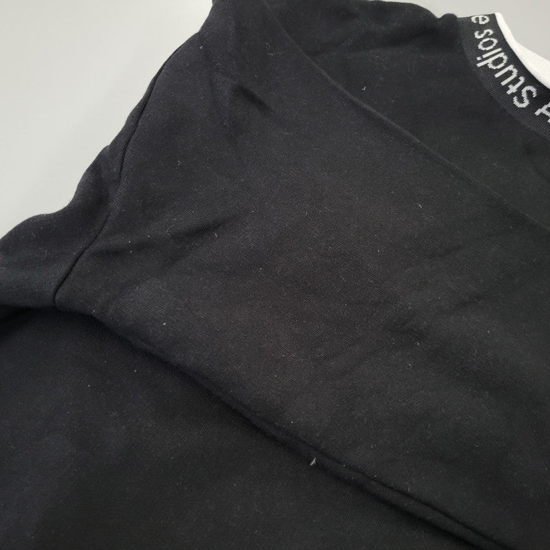 【中古品】【メンズ】 ACNE STUDIOS アクネストゥディオズ FN-MN-SWEA000080 LOGO CREWNECK SWEATSHIRT ロゴ クルーネック スウェットシャツ トップス 長袖 141-261029-ya-16-izu サイズ：S カラー：ブラック 万代Net店