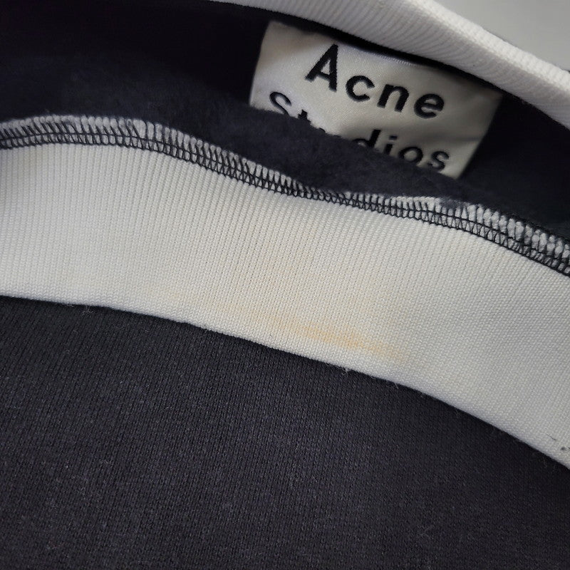【中古品】【メンズ】 ACNE STUDIOS アクネストゥディオズ FN-MN-SWEA000080 LOGO CREWNECK SWEATSHIRT ロゴ クルーネック スウェットシャツ トップス 長袖 141-261029-ya-16-izu サイズ：S カラー：ブラック 万代Net店