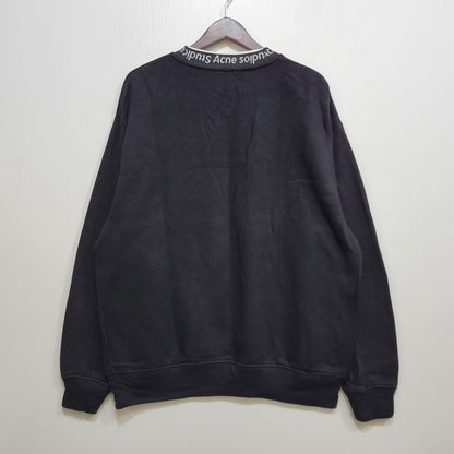 【中古品】【メンズ】 ACNE STUDIOS アクネストゥディオズ FN-MN-SWEA000080 LOGO CREWNECK SWEATSHIRT ロゴ クルーネック スウェットシャツ トップス 長袖 141-261029-ya-16-izu サイズ：S カラー：ブラック 万代Net店