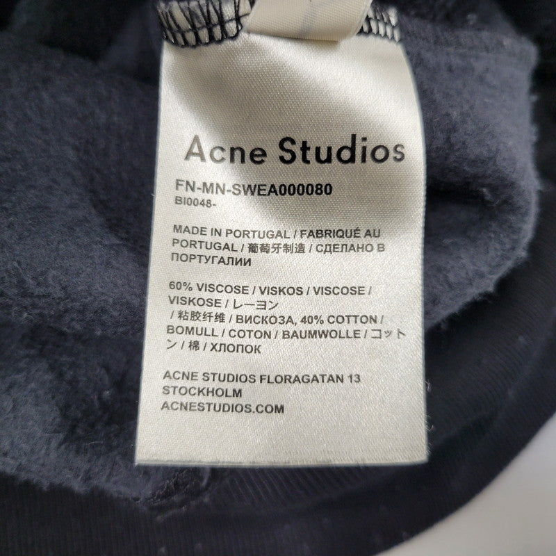 【中古品】【メンズ】 ACNE STUDIOS アクネストゥディオズ FN-MN-SWEA000080 LOGO CREWNECK SWEATSHIRT ロゴ クルーネック スウェットシャツ トップス 長袖 141-261029-ya-16-izu サイズ：S カラー：ブラック 万代Net店