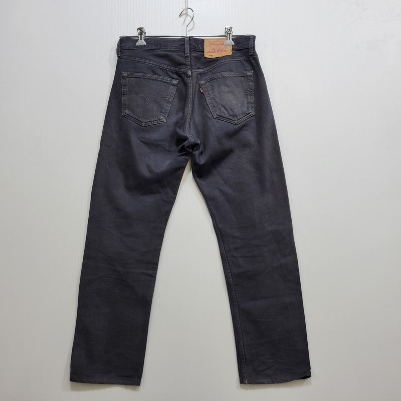 【中古品】【メンズ】 LEVI'S リーバイス 90S 501-0163 後染め BLACK DENIM PANTS ブラック デニム パンツ ズボン ボトムス 157-261029-ya-19-izu サイズ：33×30 カラー：ブラック 万代Net店
