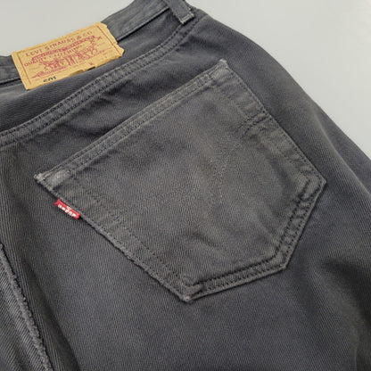 【中古品】【メンズ】 LEVI'S リーバイス 90S 501-0163 後染め BLACK DENIM PANTS ブラック デニム パンツ ズボン ボトムス 157-261029-ya-19-izu サイズ：33×30 カラー：ブラック 万代Net店