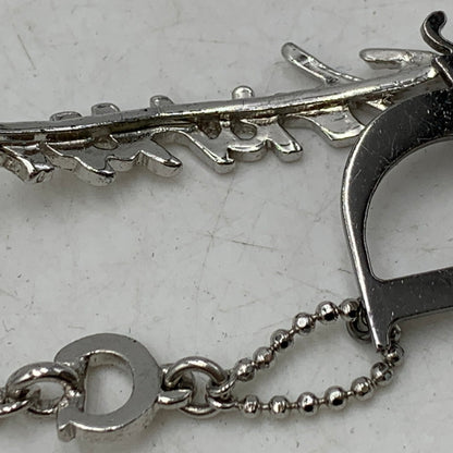 【中古品】【レディース】 CHRISTIAN DIOR クリスチャンディオール FAKE PEARL LOGO BRACELET フェイク パール ロゴ ブレスレット アクセサリー 182-261030-cs-16-izu カラー：シルバー×ホワイト 万代Net店
