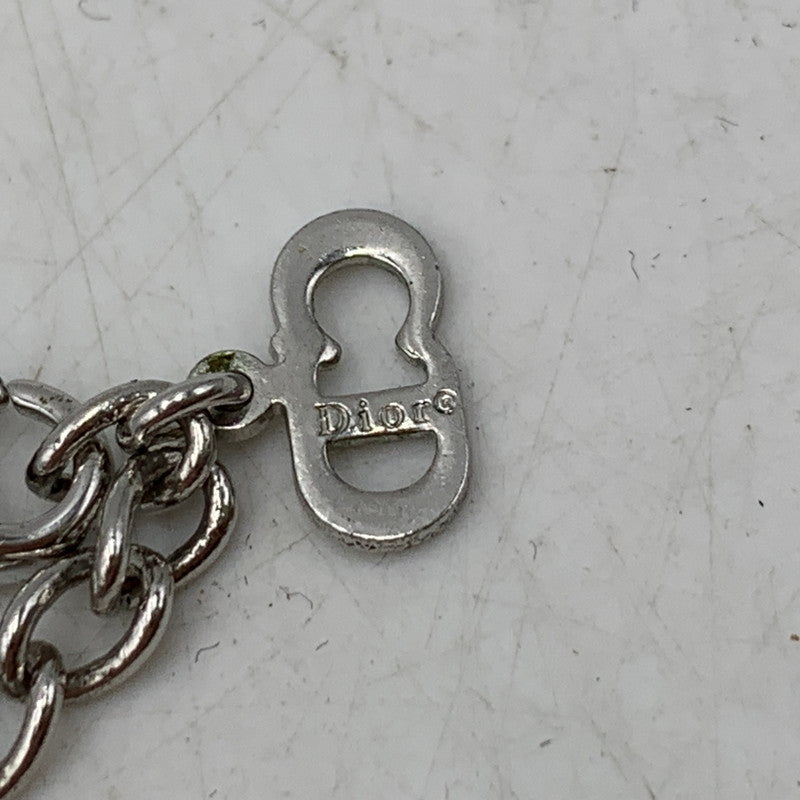 【中古品】【レディース】 CHRISTIAN DIOR クリスチャンディオール FAKE PEARL LOGO BRACELET フェイク パール ロゴ ブレスレット アクセサリー 182-261030-cs-16-izu カラー：シルバー×ホワイト 万代Net店