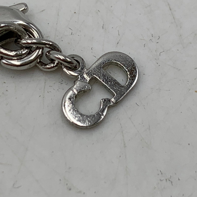 【中古品】【レディース】 CHRISTIAN DIOR クリスチャンディオール FAKE PEARL LOGO BRACELET フェイク パール ロゴ ブレスレット アクセサリー 182-261030-cs-16-izu カラー：シルバー×ホワイト 万代Net店