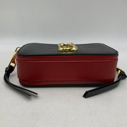 【中古品】【レディース】 MARC JACOBS マークジェイコブス M0012007-011 THE SNAPSHOT SHOULDER BAG ザ スナップショット ショルダー バッグ カバン 鞄 188-261030-cs-17-izu カラー：ブラック×レッド 万代Net店