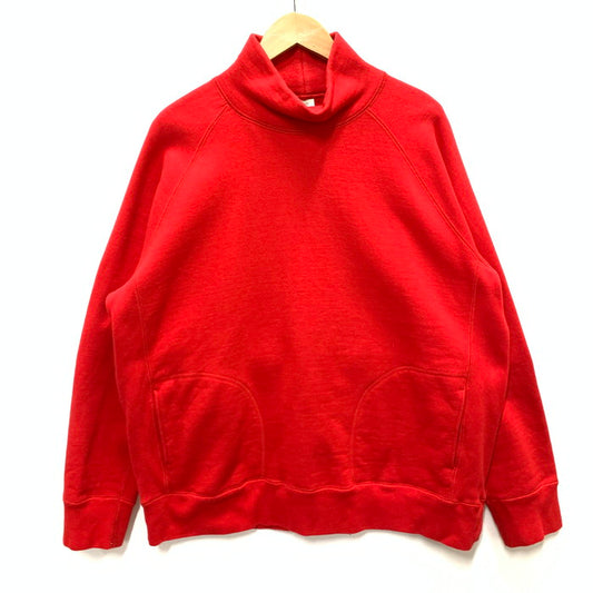 【中古品】【メンズ】 GOLD HIGH NECK SWEAT ハイネックスウェット トップス ブランド 古着 145-240205-gm-20-fuz サイズ：S カラー：レッド 万代Net店