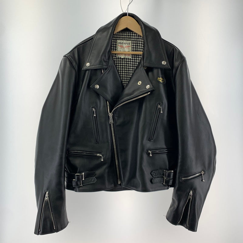 【中古品】【メンズ】 Lewis Leathers ルイスレザー AVAKIT ダブルライダースジャケット 141-241019-st-23-fuz サイズ：44 カラー：ブラック 万代Net店