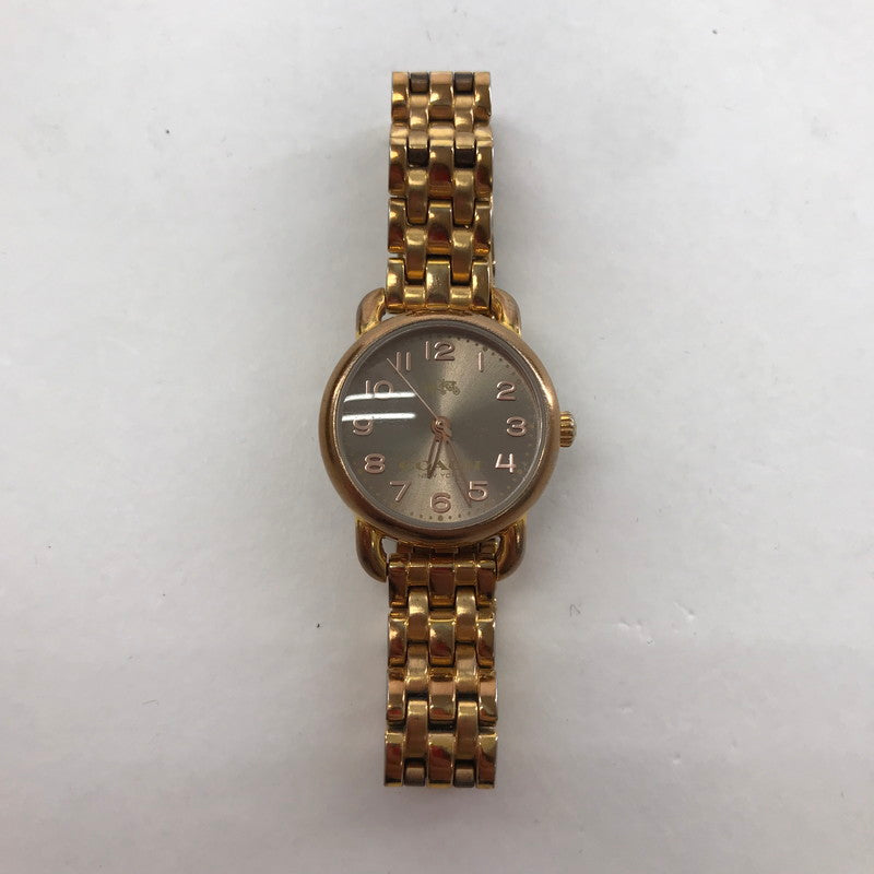 【ジャンク品】【レディース】 COACH コーチ 14502281・デランシー・クォーツ ゴールドカラー クウォーツ 時計 腕時計 197-191130-re-120-fuz カラー：ゴールド 万代Net店