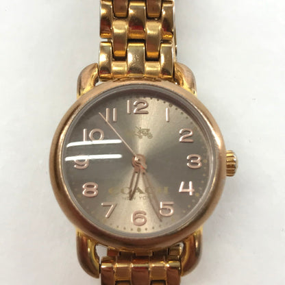 【ジャンク品】【レディース】 COACH コーチ 14502281・デランシー・クォーツ ゴールドカラー クウォーツ 時計 腕時計 197-191130-re-120-fuz カラー：ゴールド 万代Net店