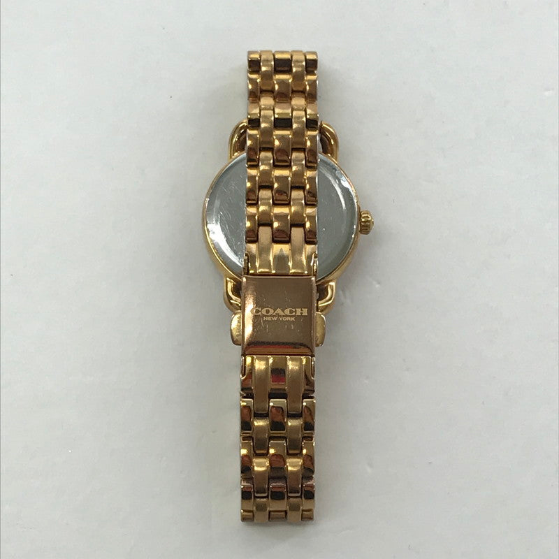 【ジャンク品】【レディース】 COACH コーチ 14502281・デランシー・クォーツ ゴールドカラー クウォーツ 時計 腕時計 197-191130-re-120-fuz カラー：ゴールド 万代Net店