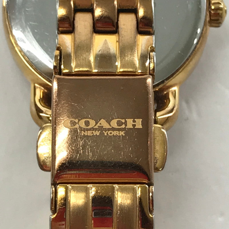 【ジャンク品】【レディース】 COACH コーチ 14502281・デランシー・クォーツ ゴールドカラー クウォーツ 時計 腕時計 197-191130-re-120-fuz カラー：ゴールド 万代Net店