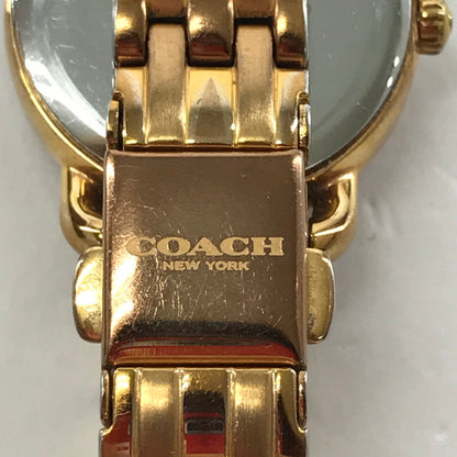 【ジャンク品】【レディース】 COACH コーチ 14502281・デランシー・クォーツ ゴールドカラー クウォーツ 時計 腕時計 197-191130-re-120-fuz カラー：ゴールド 万代Net店