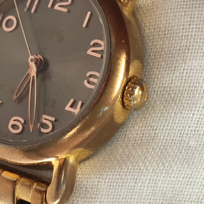 【ジャンク品】【レディース】 COACH コーチ 14502281・デランシー・クォーツ ゴールドカラー クウォーツ 時計 腕時計 197-191130-re-120-fuz カラー：ゴールド 万代Net店