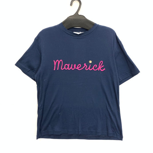 【中古品】【レディース】 MAISON MAVERICK PRESENTS MM2196 ロープ 刺繍 ロゴ入り Tシャツ 半袖 カットソー ブランド 古着 トップス 171-240114-gm-4-fuz カラー：ネイビー 万代Net店