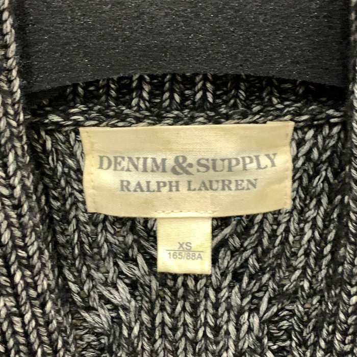 【中古品】【メンズ】 DENIM&SUPPLY RALPH LAUREN デニム＆サプライ ラルフローレン ニットカーディガン トップス ブランド 古着 145-231105-145-231105-gm-32-fuz-fuz サイズ：XS カラー：ブラック 万代Net店