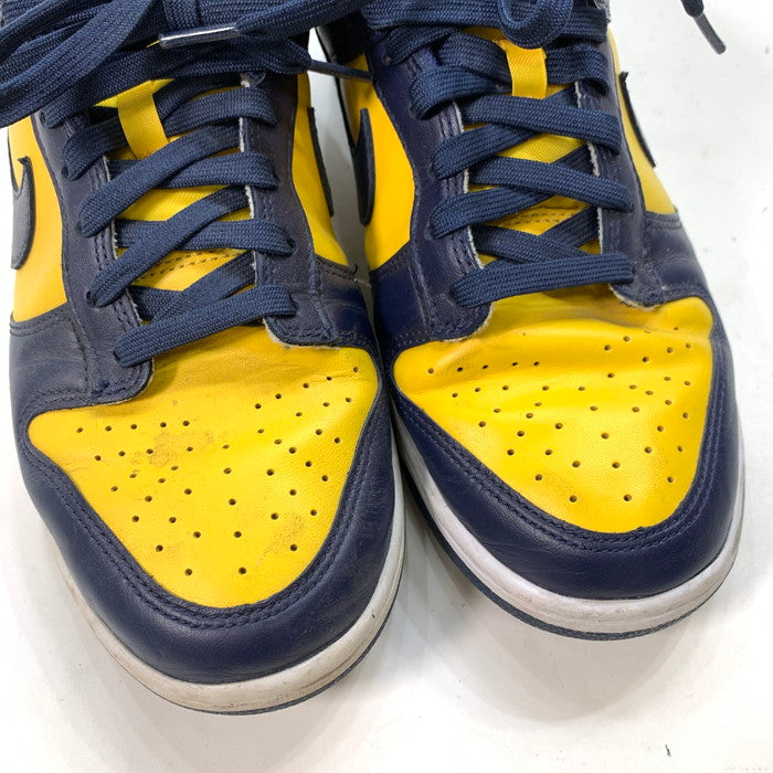 【中古品】【メンズ】 ナイキ DD1391-700 DUNK LOW ダンク ロー """"ミシガン"""" シューズ 靴 スニーカー 160-240309-gm-19-fuz サイズ：26cm カラー：ネイビー イエロー 万代Net店